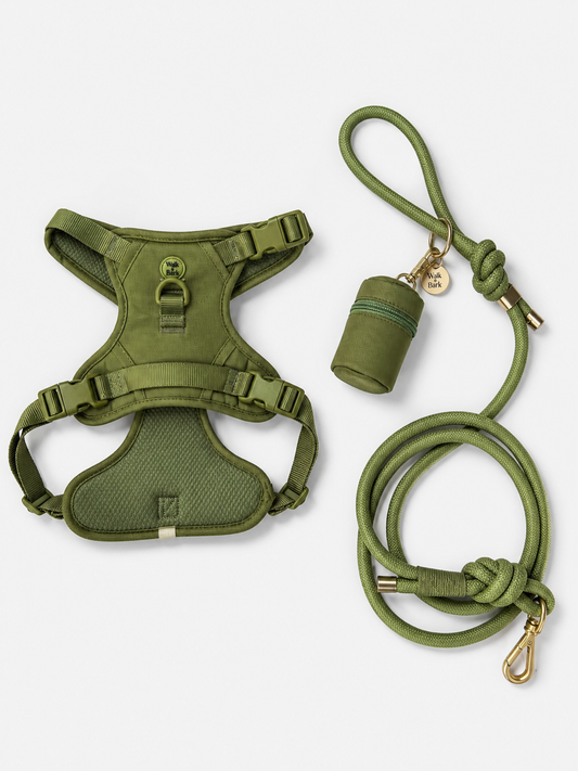 Olive Green Signature Harness Set
