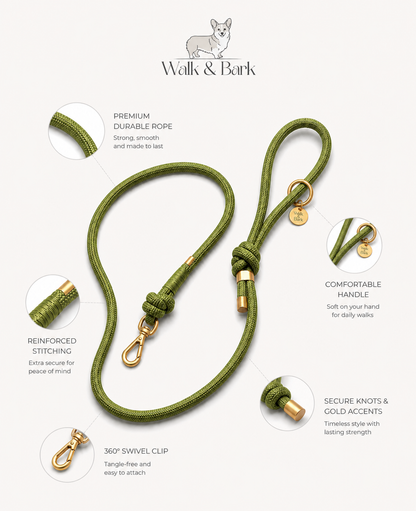 Olive Green Signature Leash