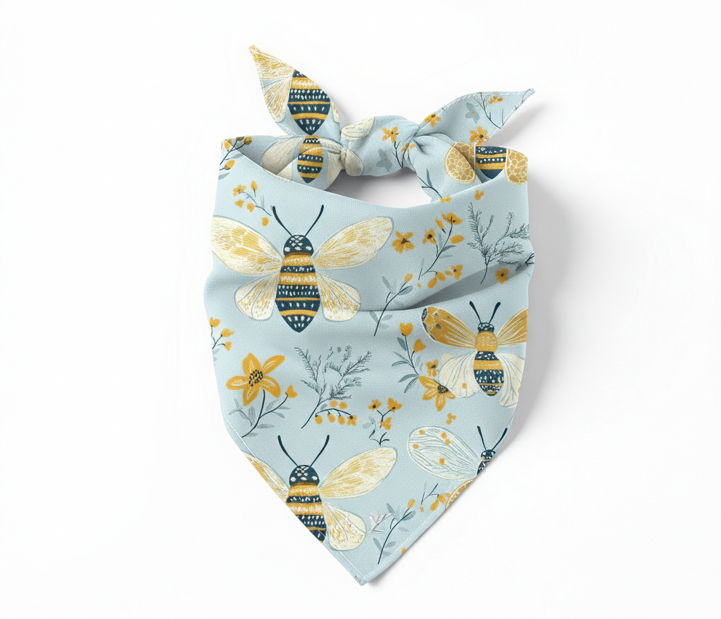Blue Buzz Dog Bandana
